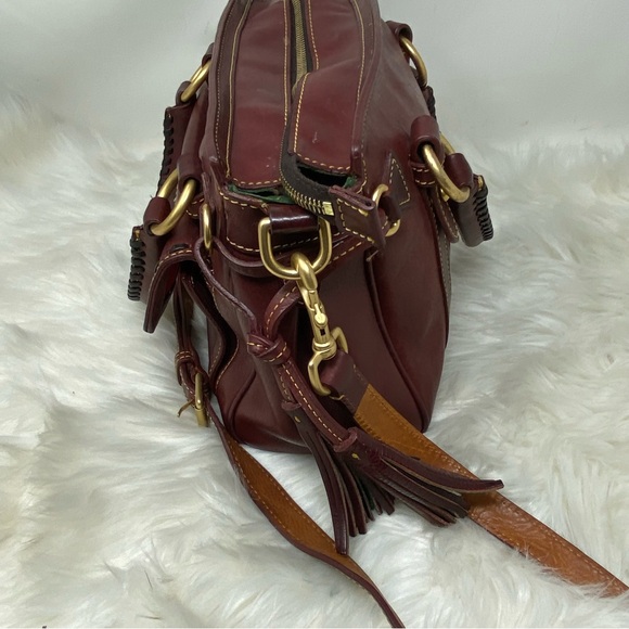 Dooney & Bourke Dark Red Florentine Handbag - Picture 10 of 13